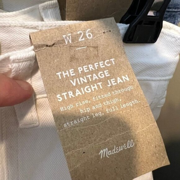 Madewell $158 The 90's Straight Jean: Two Tone Workwear Size 26 NK884 - Picture 9 of 11